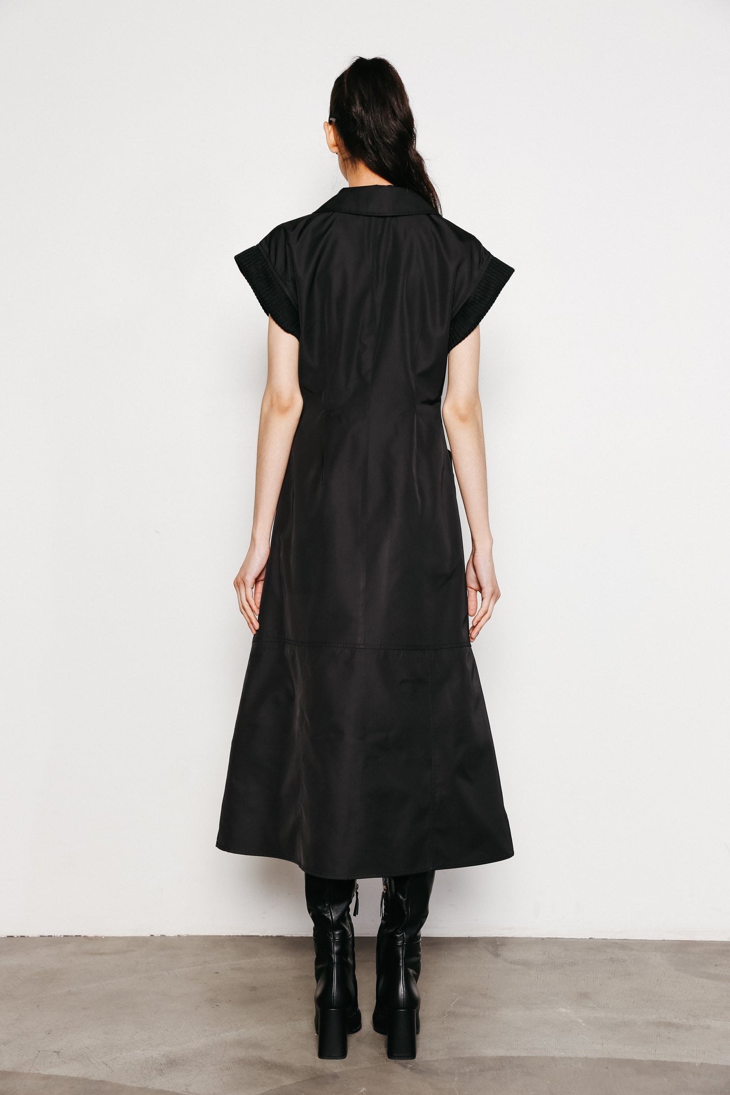 MILLIE RIB TRIM SHRT DRESS