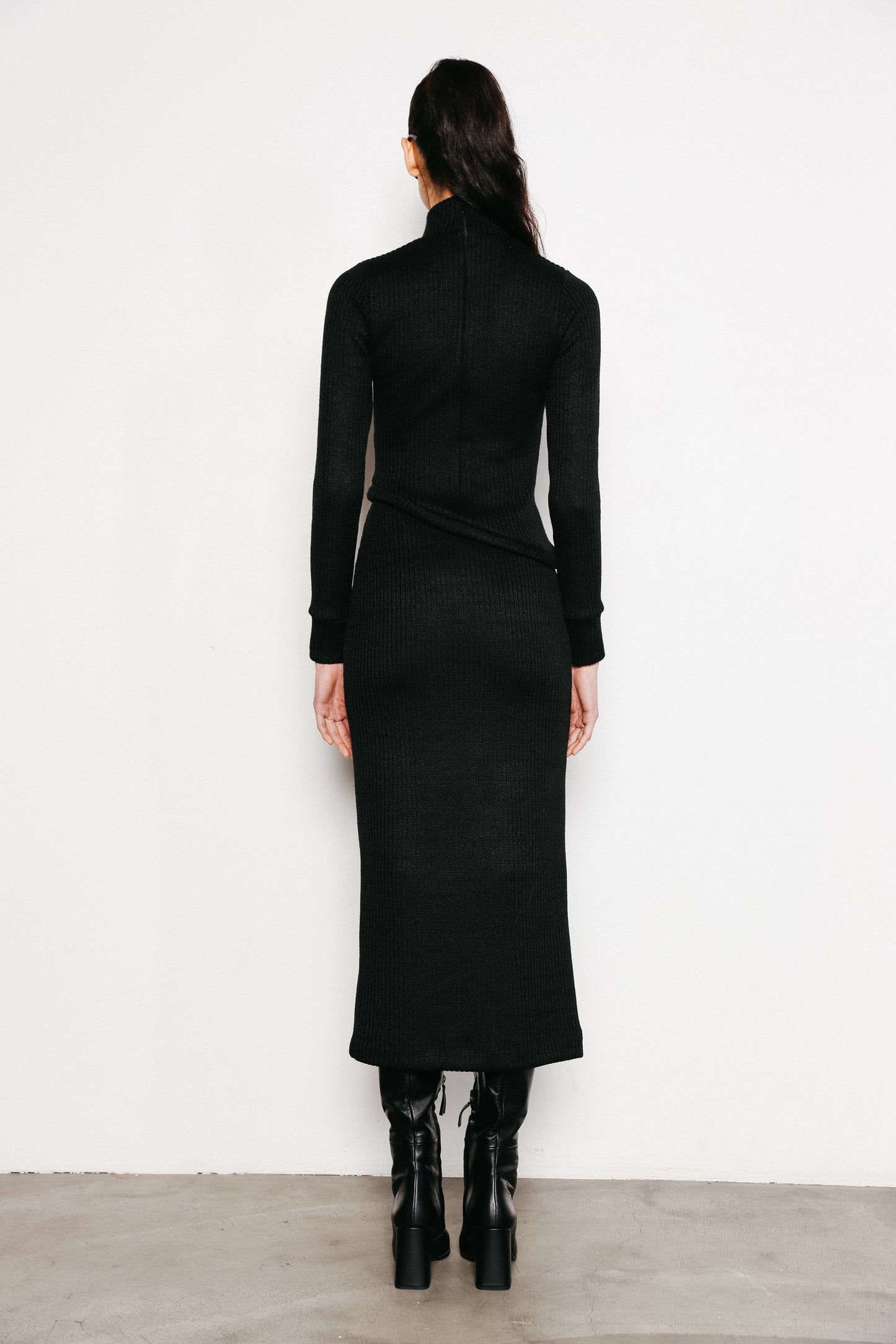 VALENTINA L/S TURTLE NECK DRESS