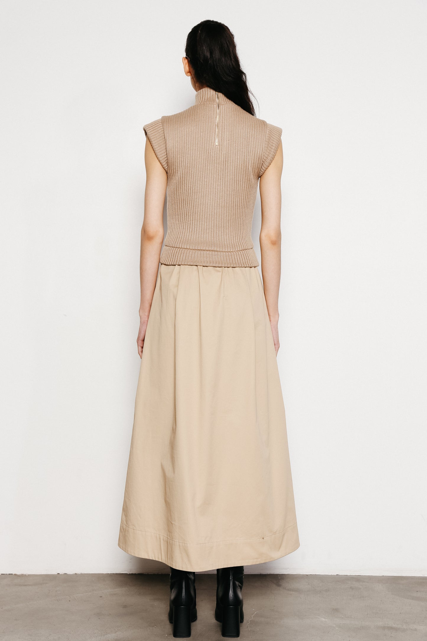 NATALIE MIXED MEDIA MAXI DRESS