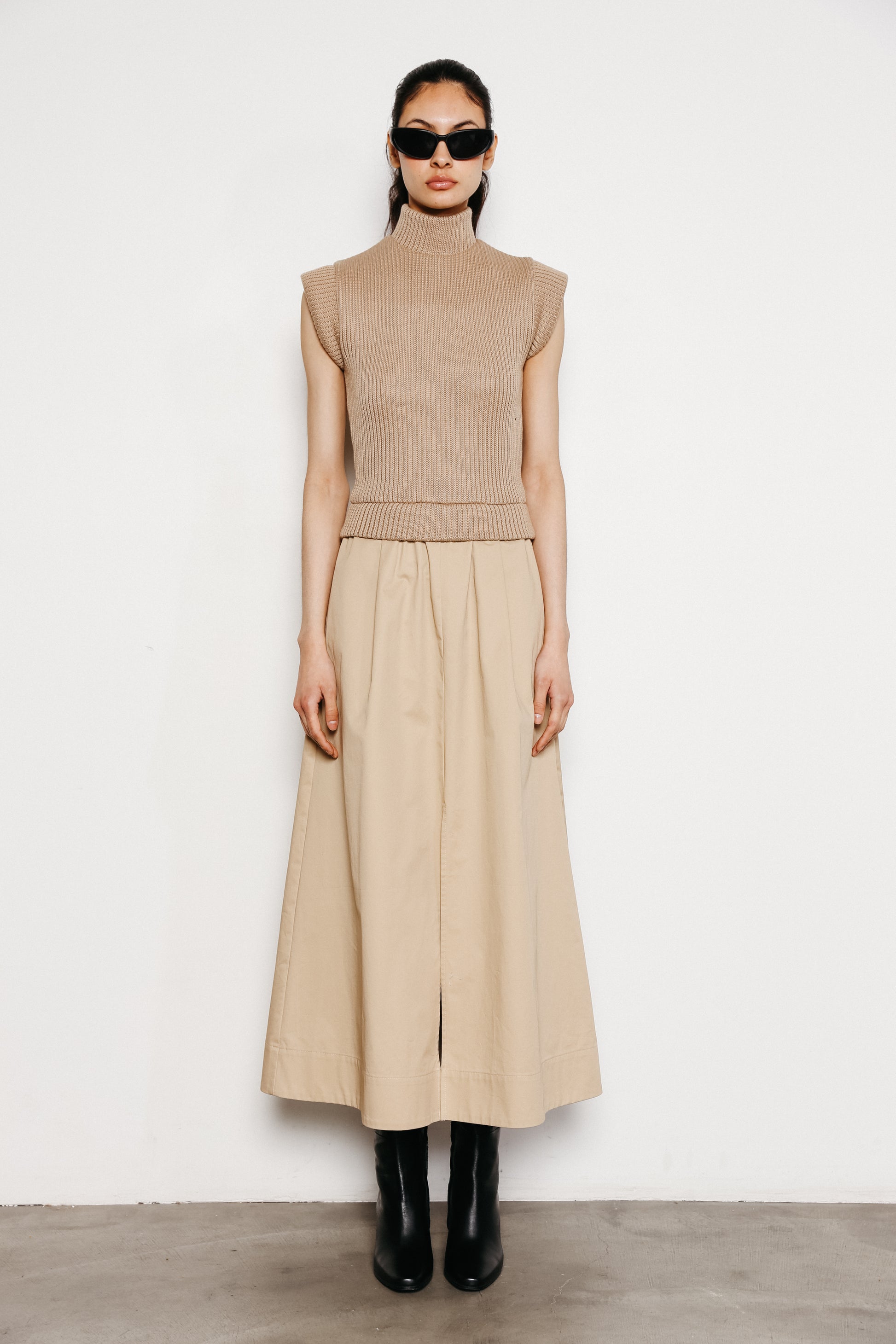 mixed media maxi dress Kianna Bubble Hem Mixed Media Maxi Dress No. 14